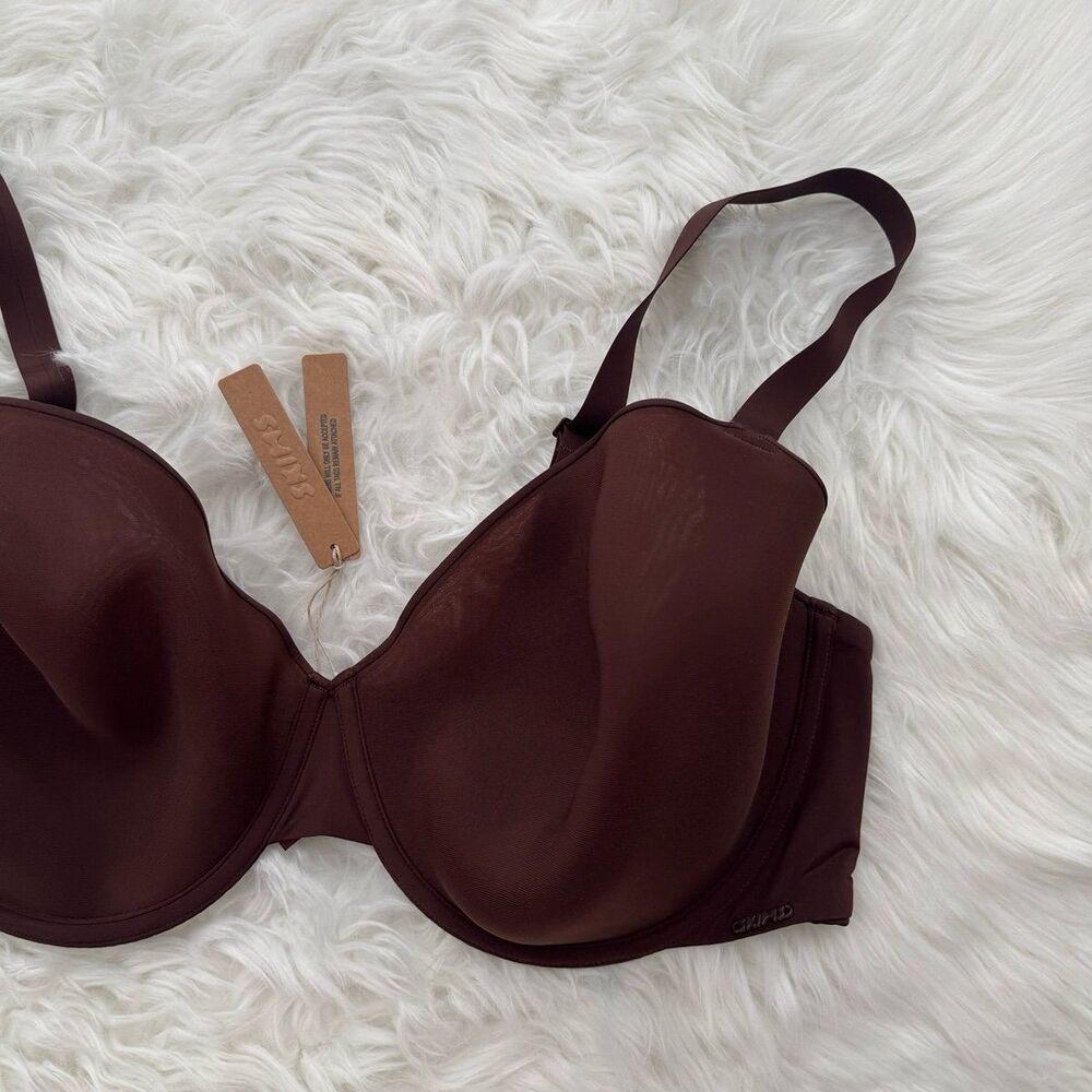 Skims Weightless Demi Bra Cocoa Size 46DD - Picture 4 of 8